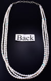 3 Strand Fresh Water Pearl Turquoise Nuggets Navajo Necklace - Erick Begay 5H03N