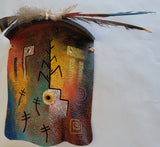 Navajo Pottery - Yei Bi Chei Mask - by David John - 4L05W