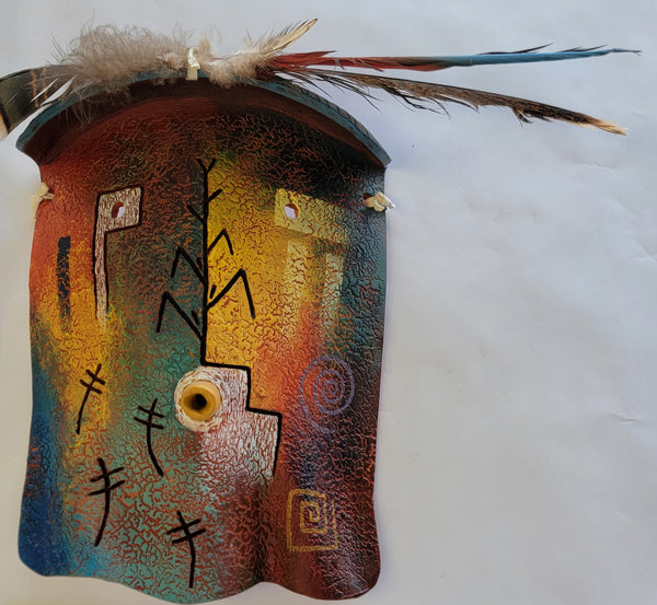 Navajo Pottery - Yei Bi Chei Mask - by David John - 4L05W