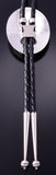 Silver & Turquoise Navajo Handmade Men's Bolo Tie by Wilber Muskett 4D15J