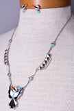 Zuni Thunderbird Silver & Inlay Necklace by Leagus Ahiyite - 5L23Q