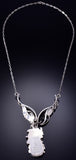 Vintage Silver & Lapis Navajo Necklace by Les Baker and Jim Spence 6F22Y
