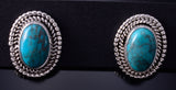 Silver & Turquoise Navajo Post Earrings by Rita Largo 5G18N