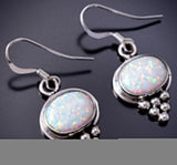 Silver & Opal Navajo Handmade Earrings by Rita Largo 6D09M