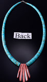 28" Santo Domingo Pueblo (Kewa) Turquoise Necklace by Lupe Lovato 5G28C