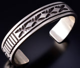 Silver Navajo Handmade Men's Bracelet by Jarold Tahe 5L20A