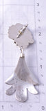 Silver & Turquoise Navajo Handstamped Earrings by Genevieve Francisco 5G16G
