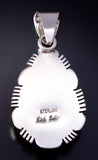 Silver & Golden Hills Turquoise Navajo Handmade Pendant by Rick Tolino 5L13Q