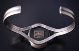 Vintage Silver & Turquoise Navajo Handmade Bracelet by Ed Kee 5K17L