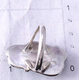 Vintage Size 7-1/4 Silver & Turquoise Flow Navajo Ring 5K17S