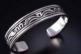 Vintage Silver Navajo Handmade Beauty Design Bracelet by Steven Begay 5G12E