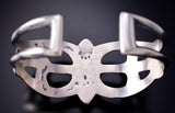 Silver & Turquoise Navajo Sandcasting Bracelet by Eugene Gruber 6D27C