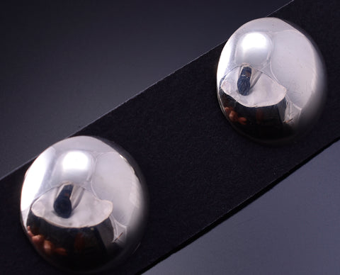 Silver Dome Navajo Post Earrings 4K07Y