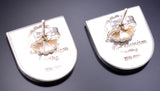Silver & Turquoise Multistone Navajo Inlay Earrings by Jimmy Harrison 6D20A