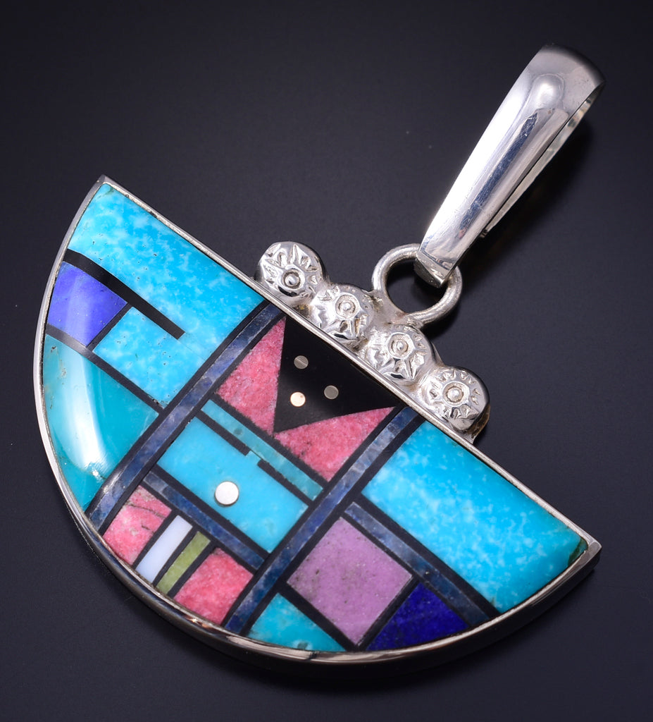 Silver Multistone Navajo Inlay Yei Bi Chei Pendant by Jimmy