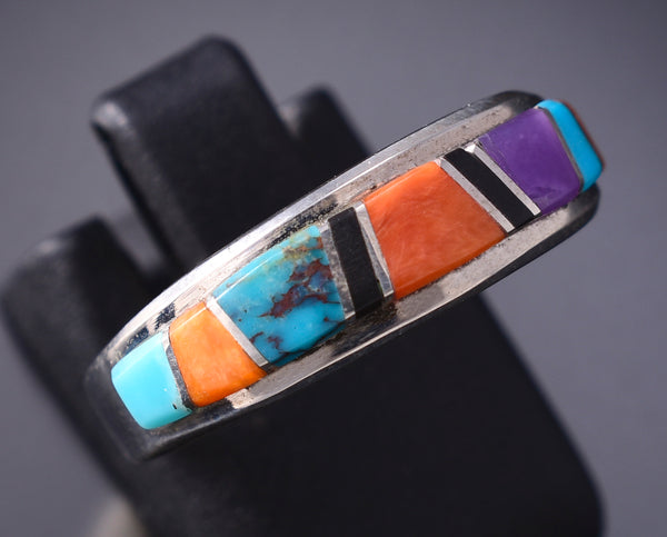 Size 6-1/4 Multistone Inlay Ring by Navajo Artist Aldora Henry 6K22O