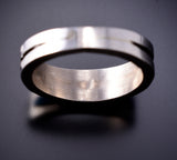 Size 10 Turquoise Navajo Men's Ring by Wilbert Muskett 6K22U