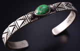 Silver & Turquoise Navajo Handmade Arrowheads Bracelet by Erick Begay 5H01O