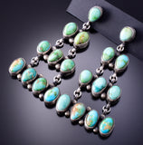 Silver & Golden Hills Turquoise Navajo Stsacked Earrings by Timothy Yazzie 4A31C