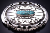 Vintage Navajo Turquoise Belt Buckle by Johnathan Nez - 6K02W