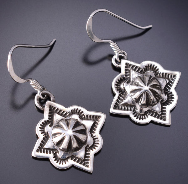 Sterling Silver Traditional Navajo Concho Earring by Erick Begay 6K02N