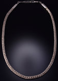 22" Silver Navajo Handmade Foxtail Necklace by Everette & Mary Teller 5J29M