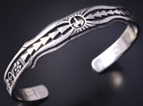 Silver Hopi Kachina Land Handmade Bracelet by Gerald Lomaventema 5H25H