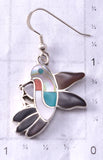 Vintage Silver Multistone Zuni Hummingbirds Necklace Earring Set W & E Gia 6F22D