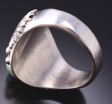 Size 10-1/4 Navajo Sonoran Gold Turquoise Men's ring by Sharon McCarthy 6K22K