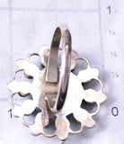 Size 9-3/4 Silver Turquoise Zuni Petit Point Cluster Ring Margie Kaamasee 6D09T