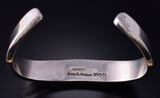 Vintage Silver & Jet Navajo Inlay Sweater Bracelet by Jerry T. Nelson 5J29V