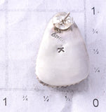 Silver & White Buffalo Turquoise Navajo Handmade Earrings by Elouise Kee 6H25W