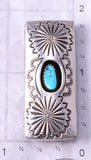 Silver & Turquoise Navajo Concho Stars Money Clip by Shirley Skeets 4M16Y