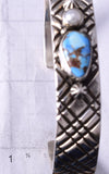 Silver & Golden Hills Turquoise Fresh Pearl Navajo Bracelet by Erick Begay 5H01Q
