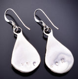 Silver Turquoise Multistone Zuni Inlay Tear Drop Earrings by Carol Niha - 6J32D