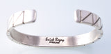 Silver Navajo Handfiled Mountains Bracelet by Erick Begay 3H21F