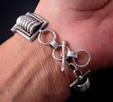 Navajo Handmade Ladies Watch Bracelet by Thomas Charley - 4L04E