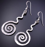 Silver Navajo Handmade Moving Forward Earrings by JT 4K07K