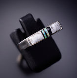 Size 6 White Buffalo Navajo Inlay Ring by Allen Tolino - 6K22Y