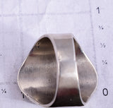 Size 10-1/2 Silver Eagle Feather Navajo Men's Ring by Genevieve Burnside 5L05P