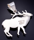 Silver Multistone Navajo Inlay Strong Elk Pendant by Pamela Daniels 5L21B