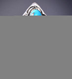 Vintage Silver & Turquoise Navajo Cluster Pendant by H 6D28J