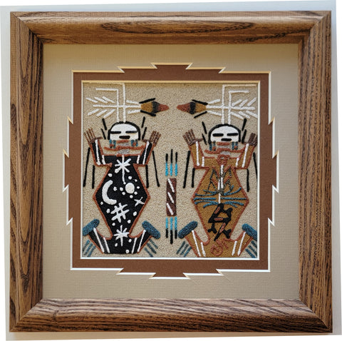 Navajo Sandpainting by Marlene Doby - Father Sky/Mother Earth - 6D01V