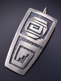 Silver Hopi Handmade Pottery Pendant by Trinidad Lucas 5J29H