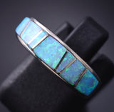 Size 6 Silver & Opal Navajo Inlay Ring by Joan Charlie 5L10L