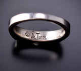 Size 6 White Buffalo Navajo Inlay Ring by Allen Tolino - 6K22Y