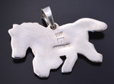 Silver Hopi Handmade Horse Running Free Pendant by Gerald Lomaventema 5H25S