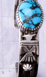 Silver & Hubei Turquoise Navajo Thunderbird Bracelet by Erick Begay 6F27M