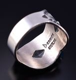Size 6 Silver & Turquoise Navajo Handmade Ring by Derrick Gordon 5K10W