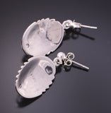 Silver & Turquoise Navajo Basket Design Earrings by Allen Lee 3B10D
